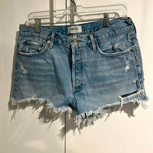 Agolde Parker Denim Light Fray Shorts. Size 30.
